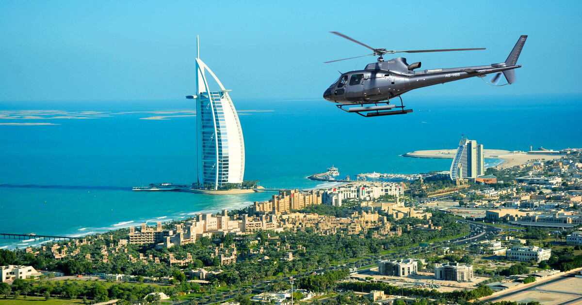 افضل جولات هليكوبتر في دبي مدة الجولة والسعر